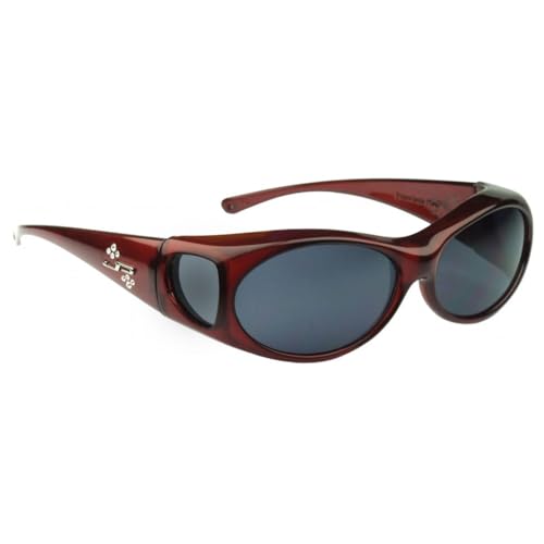 Jonathan Paul Fitover Sunglasses Aurora AR003S Claret Wine Frame Gray Polarized