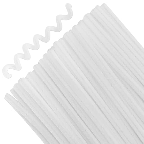 FZGUSYAF 100PCS Pipe Cleaners for Crafts 30cm White