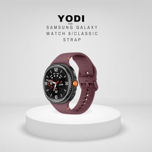Image of YODI Strap Bands Compatible With Samsung Galaxy Watch 8 40mm 44mm /Watch 8 Classic 46mm Band,silicone strap with stitching Design Wristband for Galaxy Watch 8 /8 Classic Small /Large Size