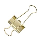 U Brands Small Binder Clips, Metallic Gold, Office Organization Supplies, 19mm, 72 Count