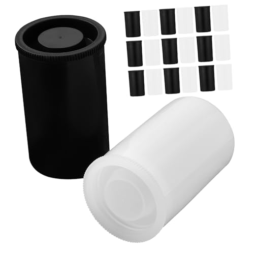 Veemoon 20pcs Film Canisters with Caps Film Camera Case Film Canisters for Camera Reusable Film Canisters Small Plastic Containers 35mm Film Camera Film Canister Film Canisters Black