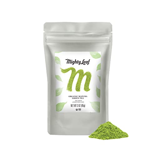 Mighty Leaf Organic Matcha Green Tea Powder, 100% Japanese Matcha, Unsweetened, 3 oz Bag