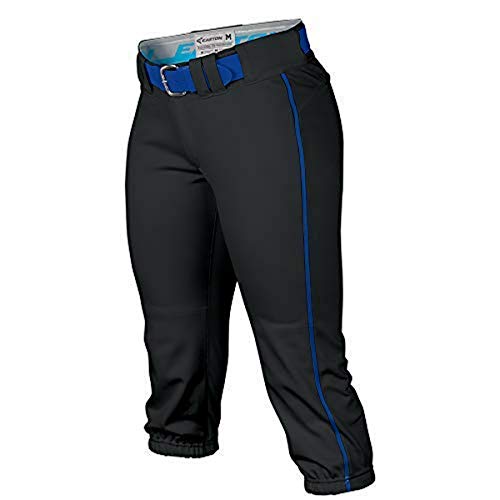 EASTON PROWESS Softball Pant, Women's, XXLarge, Black/Royal