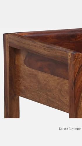Image of Solid Sheesham Wood Arm Chair | Office & Living Room Arm Chair | Solid Wood Furniture