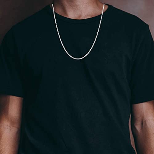 925 Sterling Silver necklace 1.3MM Adjustable Wheat Chain Necklace, Bolo Necklace, Slider Necklace, Adjustable Fox tail Spiga Necklace, Extends Up to 24 Inches, silver necklace Jewelry4