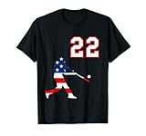 Photo Gallery giocatore di baseball, numero 22, con, americano, bandiera usa maglietta Photo Gallery giocatore di baseball, numero 22, con, americano, bandiera usa maglietta