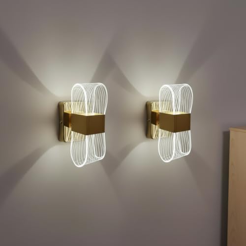 Image of Lyse Decor Wall Lights for Home Decoration LED Wall Light with 3 Color Modes, Easy Installation, Ideal for Modern Interiors, Bedroom, Living Room, Hallway, Office (2, WL77)