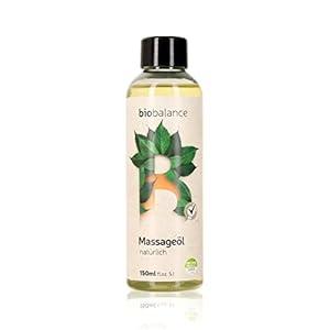 BIO BALANCE Massageöl zur Entspannung 150ml 100% natürlich & vegan in recycelter sowie recyclebarer Flasche für Wellness Skin Care – dermatologisch getestet!