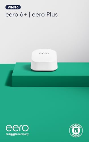 Image of Amazon eero 6+ mesh wifi router with eero Plus annual subscription (auto-renews) - Coverage up to 1,500 sq. ft., Connect 75+ devices, 1-pack