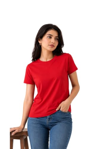 Image of Women's Plain Cotton T-Shirt