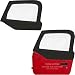 Sierra Offroad Jeep Wrangler TJ (1997-2006) Denim Upper Door Skins with Clear Windows (sold in pairs), Black