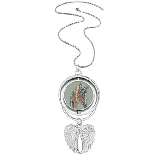 Collier ailes d'ange et son pendentif animal coloré raffiné