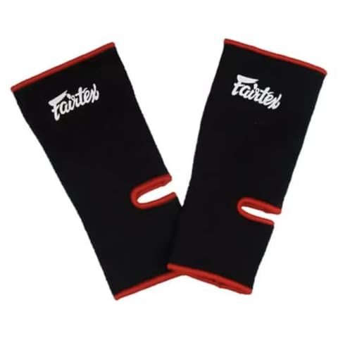 Fairtex Ankle Guard Support Protector Color Black for Protection in Muay Thai, Boxing, Kickboxing, MMA (Black) Cover