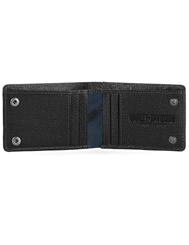 Image of Harley-Davidson Men's Genuine Leather Rfid Blocking Wallet