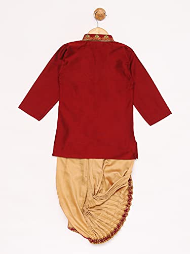 Image of JBN Creation Boys' Cotton Blend Kurta and Dhoti Set