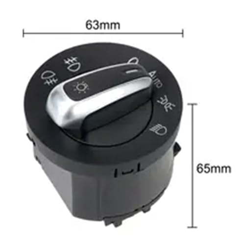 Interruptor de faros para Golf GTI MK5 MK6 compatible con VW de 2004 a 2013 7