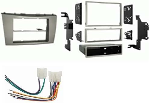 Single/Double DIN Car Stereo Installation Kit Compatible with Toyota Camry 2007, 2008, 2009, 2010, and 2011 - Non-Amplified Models