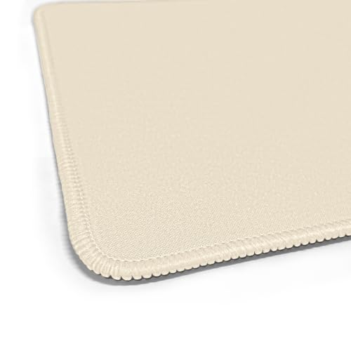 Image of FROGIGO Mouse Pad with Stitched Edges - Solid Color Mousepad for Women, 9.25 x 7.75 inch Washable Square Desk Pad, Non-Slip Rubber Base, Office Home Laptop Accessories - Warm Sand