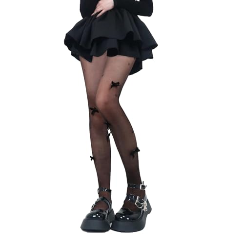Image of Womens Sheer Tights Sexy Pantyhose Stockings Mesh Floral Patterned Lace Tights for Women Cosplay Party,Nude Roses