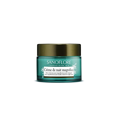 Sanoflore Crema de noche Magnifica – Crema de noche Matificante antiimpurezas con certificado ecológico – a la menta pimienta del Vercors – 50 ml