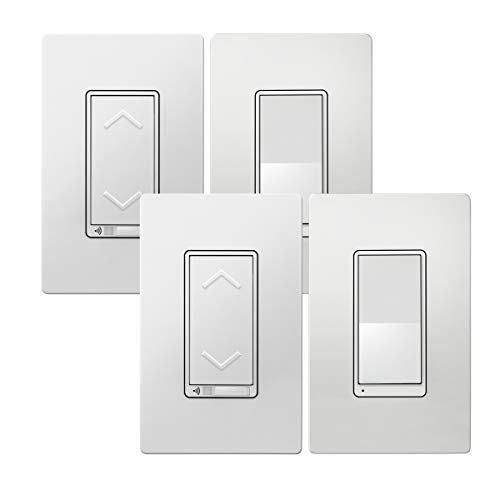 TOPGREENER Smart Wi-Fi 3-Way Dimmer Switch Kit, Includes Wi-Fi Dimmer Light Switch + Auxiliary Switch, in-Wall, Neutral Wire Required, No Hub Required, Compatible with Alexa + Google Assistant 2 Pack