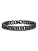 Produktbild PROSTEEL Herren Armband Edelstahl Panzerkette Armband schwer Glieder Link Kettenarmband 21CM Armkette Armreif, 8mm Breit, schwarz