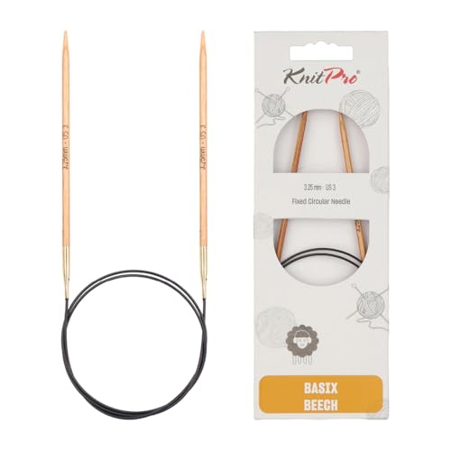 KnitPro Basix Beech Fixed Circular Needles 32