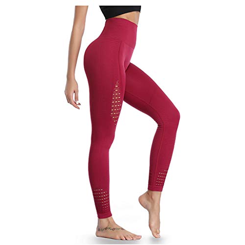 KUKICAT Women's Tight Stretch Quick-Drying Fitness High Waist Peach Yoga Pants