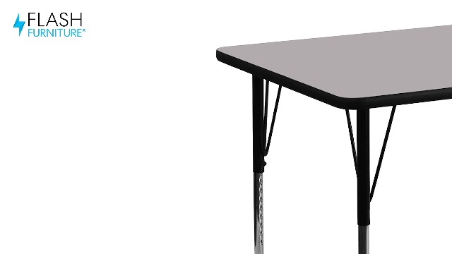 Amazon.com: Flash Furniture 24''W x 48''L Rectangular Grey