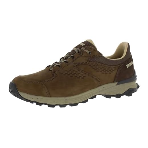 Meindl Chaussures de randonnée basses Padua LF imperméables et confortables pour homme avec doublure en cuir et semelle antidérapante, marron foncé, 43 EU