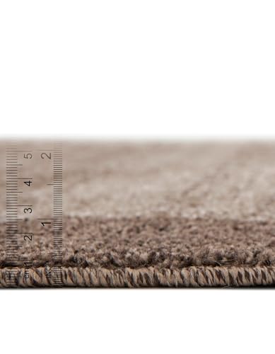 Image of Unique Loom Del Mar Collection Area Rug - Sarah (2' x 8' Runner, Dark Beige /Brown)
