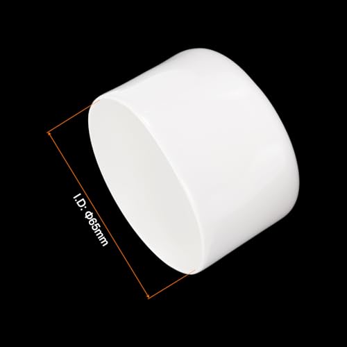 Image of uxcell 4pcs Rubber End Caps 65mm ID Vinyl Round End Cap Cover Screw Thread Protectors White, 40mm Height