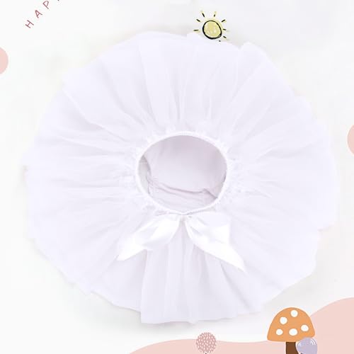 Baby Girls Tutu Skirt with Diaper Cover,Soft Tulle Skirt Infant Shorts with Headband4