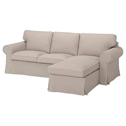 IKEA UPPLAND Cover for Sofa with Chaise Lounge Light Beige