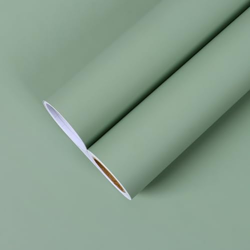 CHIHUT 壁紙 リメイクシート ふすま紙 無地 ライトグリーン 30x260cm 貼って剥がせる マスキングテープ クロス ふすまに貼れる 北欧 多機能 貼りやすい インテリア 防水 模様替え キッチン トイレ 台所 部屋 寝室 家具DIY 補修 汚れ