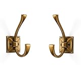 ZAUYX Ganchos de pared grandes de latón antiguo,