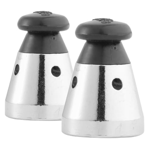 Homoyoyo 2 piezas válvulas de olla de presión, repuestos universales de material de hierro, válvula de seguridad para tapa de olla de presión, color plata, diseño práctico y elegante para cocina miniatura 1