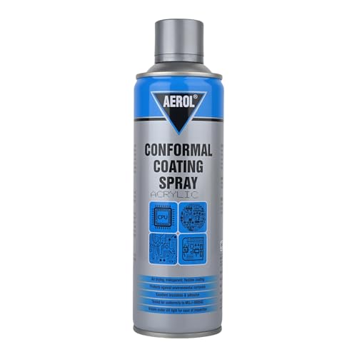 Aerol Silicone Conformal Coating Spray, for Printed Circuit Boards (PCB) | Quick Drying,Transparent Coating | Protects Electronics from Rust Corrosion -Grade 9155(389ml/300gm)