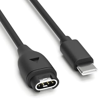 Cabo Genérico USB-C de Carregamento, 1 metro, para Garmin Fenix 7/7S/7X/7 Solar/6/6S/6X/6 Pro/6 Solar/5/5 Plus/5S/5X, Forerunner 965/945/245/45, Vivoactive 3/3 Music/3 Trainer/4/4S/Venu 2 Plus