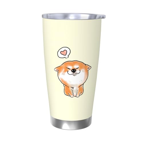 柴犬 水筒 真空断熱ケータイマグ 600ml ステンレスボトル 車用 直飲み 保温 保冷 フタ付きコーヒーカップ アウトドア 車のネイブに最適 スポーツタイプ ステンレスクールボトル 軽量 隔? 水筒 男の子 女の子