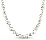 Holiday Super Deal! Sterling Silver and White Freshwater Cultured A Quality Pearl Necklace (7-8mm), 18