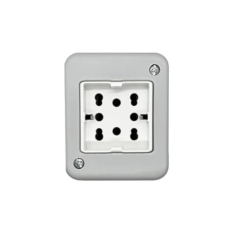 4Box 4B.ip40.h21 pojemnik IP40 kompletne gniazdko boczne 250 V, szary
