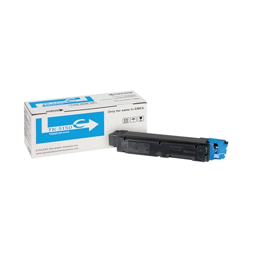 Toner Kyocera TK-5150C d'origine. Cyan, 10 000 pages ISO 19752, compatible imprimante ECOSYS M6035cidn, M6535cidn, P6035cdn