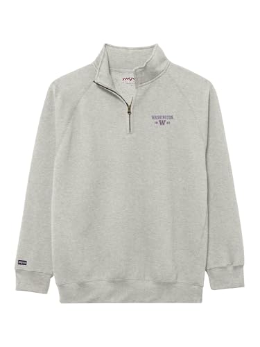 Image of JanSport Unisex Adult NCAA Officially Licensed Rival Long Sleeve Stand-Up Collar Quarter Zip Sweatshirt