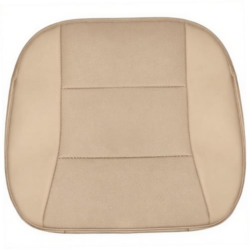 Funda para asiento de coche beige en cuero PU, pack de 3 protectores inferiores sin respaldo