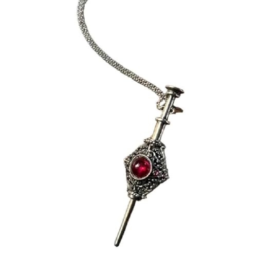New 2025 Magic Witchcraft Necklace Women's Vintage Blood Pack Removable Witch Wand Pendant for Men Women Cosplay Jewelry Gifts Fashion Accessories Creative Gift