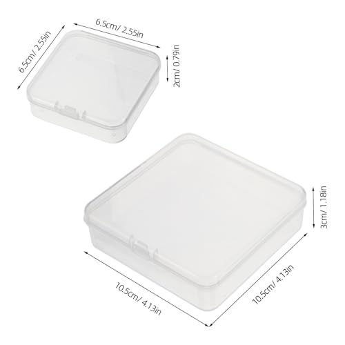 Boîte rangement plastique perles transparente rectangulaire