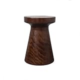 Es duradero y conveniente. Qiyue Bao Zhuang Mesa De Muebles Muebles Mesa Redonda de Madera Decoración Arte Mesa de Centro Nueva Mesa Auxiliar de Madera Maciza for Sala de Estar (Color : Walnut Color)