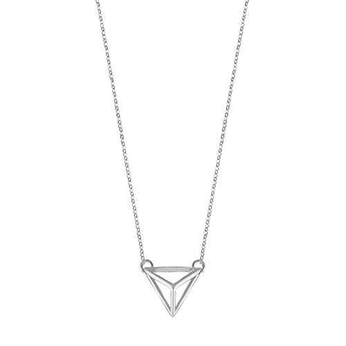 Boma Jewelry Sterling Silver Pyramid Necklace, 18 Inches