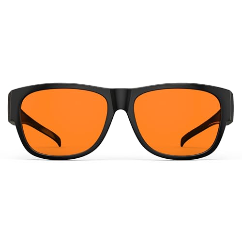Bloomoak Gafas Fit Over con 99% de Bloqueo de Luz Azul - Sobre Gafas de Prescripción y Lectura, Antirreflectantes para un Mejor Sueño, Pantallas
